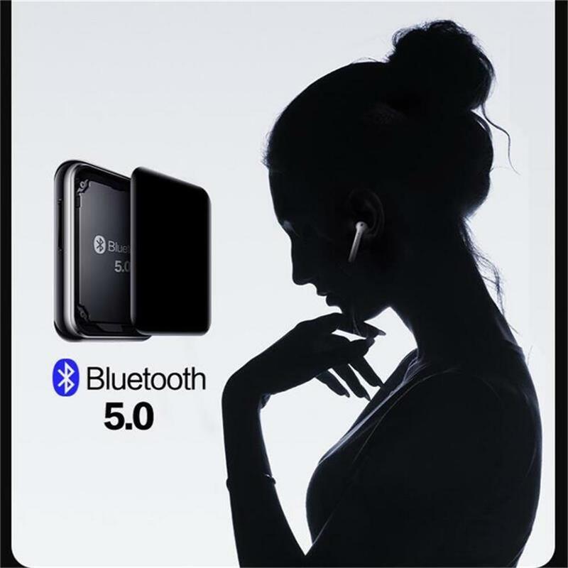 Lecteur MP3 bluetooth 5.0 avec écran tactile 2.5 pouces, 16 go/32 go, haut-parleur intégré, prend en charge FM, vidéo, SD extensible jusqu'à 128 go