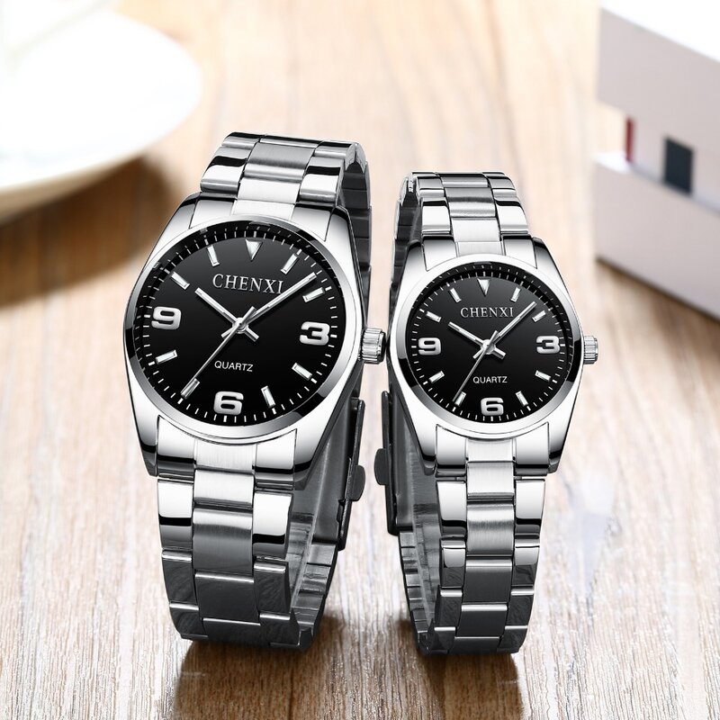 Top Marke CHENXI Luxus Paar Uhr Männer Frauen Valentine Uhr Paar Uhren Wasserdichte Armbanduhr Reloj Mujer Hombre liebe