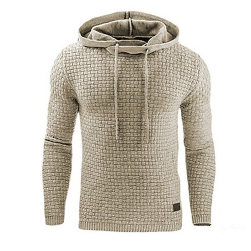 Men hoodies Autumn and winter new sweater men's jacquard sweater long-sleeved hoodie warm hooded sweatshirt jacket streetwear