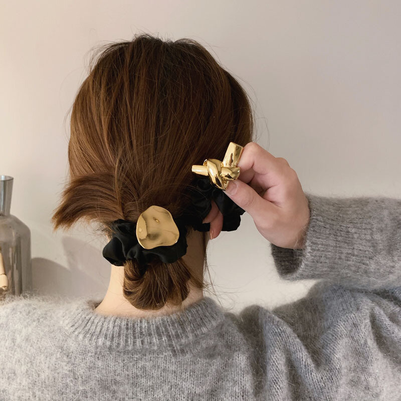 1pc moda simples liga headdress elástico de borracha faixa de cabelo rabo de cavalo titular corda cabelo scrunchies feminino acessórios para o cabelo