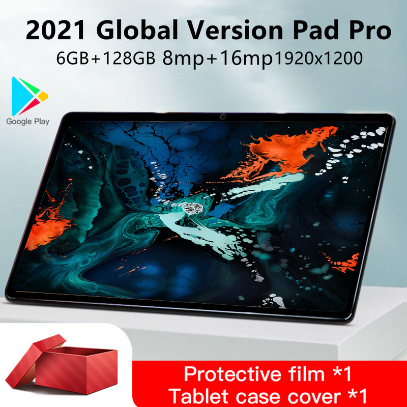 Tableta Pad Pro Android 10,0, Tablet de juego de 10 núcleos, 6GB de RAM + 128GB de ROM, Netbook de 10,1 pulgadas, tableta electrónica con GPS