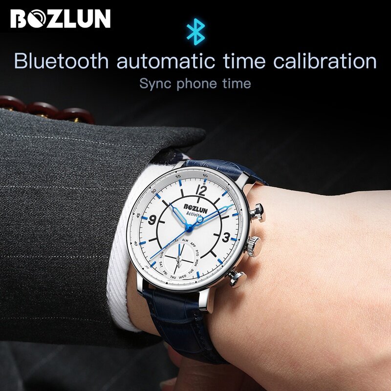 Bozlun Luxe Smart Horloge Fashion Quartz Horloges Horloge S Intelligente Herinnering 30M Waterdichte Lange Batterij Leven Sport Smartwatch