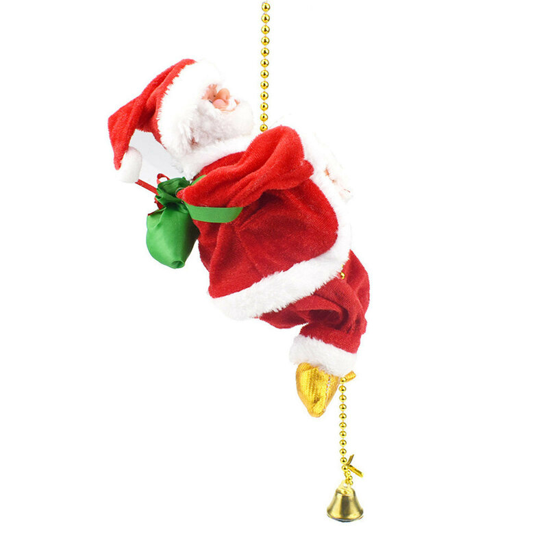 Santa Claus ตุ๊กตาของเล่นปีนเขา Crawl Up และ Down XMAS Party คริสต์มาสจี้ของขวัญ2022ตกแต่งคริสต์มาสสำหรับ Home