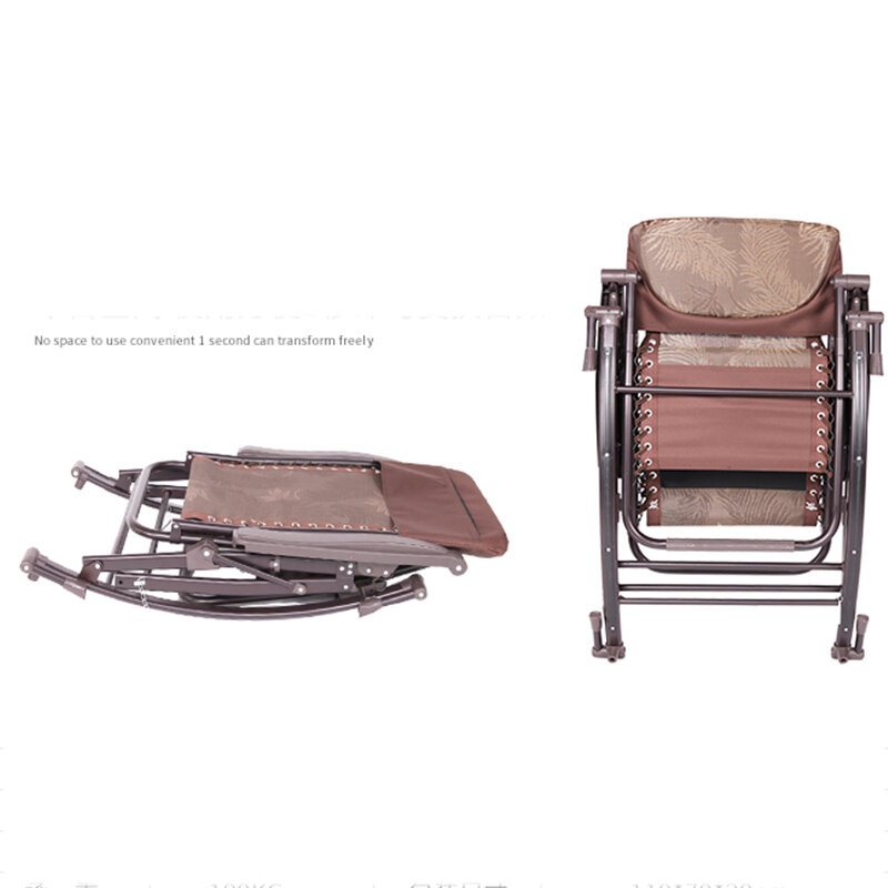 Cadeira de lazer ao ar livre escritório confortável relaxar cadeira de balanço cadeira de lounge dobrável relaxar cadeira nap reclinável 180kg rolamento