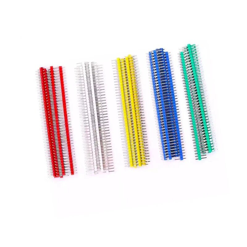 10PCS/LOT 2.54mm Single Row Male Double Row Male 40PIN 1*40P Breakable Pin Header Connector Strip PCB Socket Board Pin Header