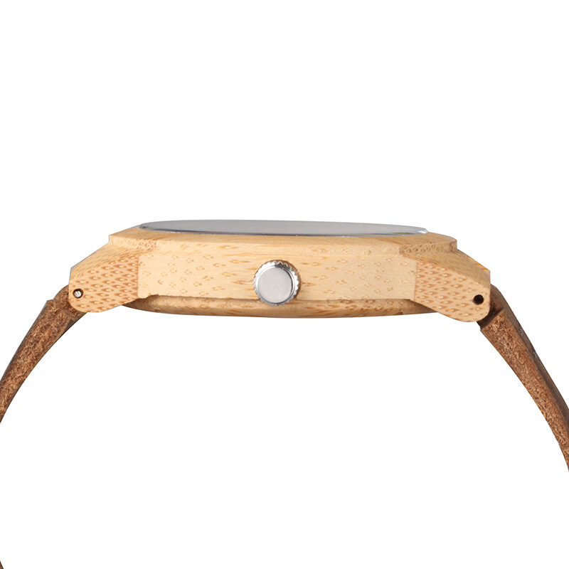 SKONE-relojes de bambú para hombre y mujer, pulsera de madera Unisex, de cuarzo, de lujo, informales, a la moda