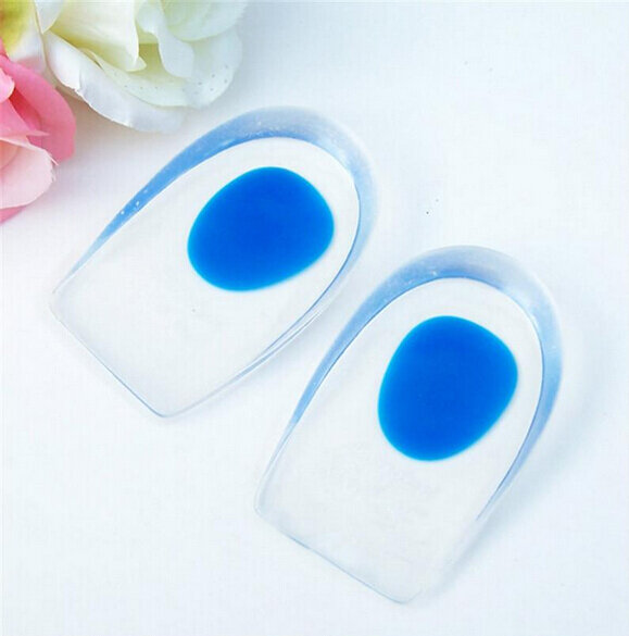 Inserts de pied de tasse de talon en gel de silicone médical, l'offre elles de tasse, support souple, chaussures d'instituts oto, 2 pièces