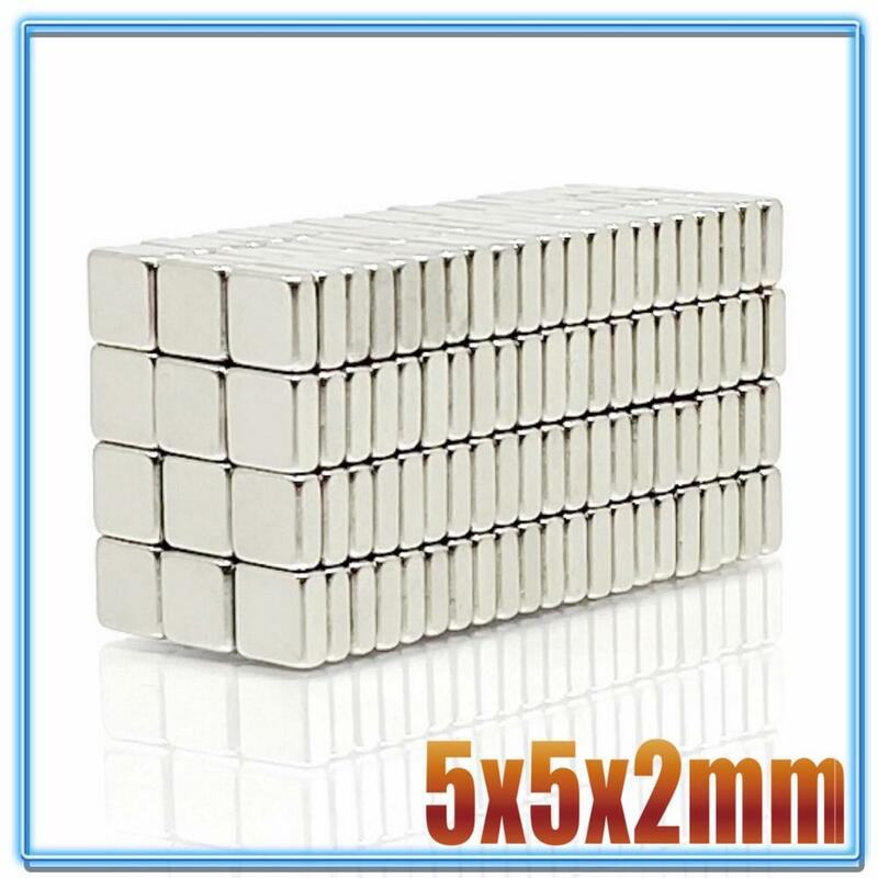 Магнит 5x5x1 5x5x2 N35, сильный квадратный редкоземельный магнит NdFeB, 5*5*1 5*5*2, неодимовые магниты 5*5*1 5x5x1, 20-200 шт./лот. 5