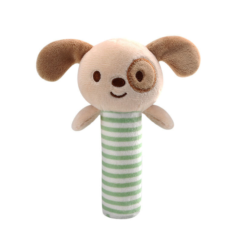 Brinquedo infantil de pelúcia macia com chocalho, brinquedo fofo de animal para bebês de 0-12 meses, brinquedo infantil para agarrar