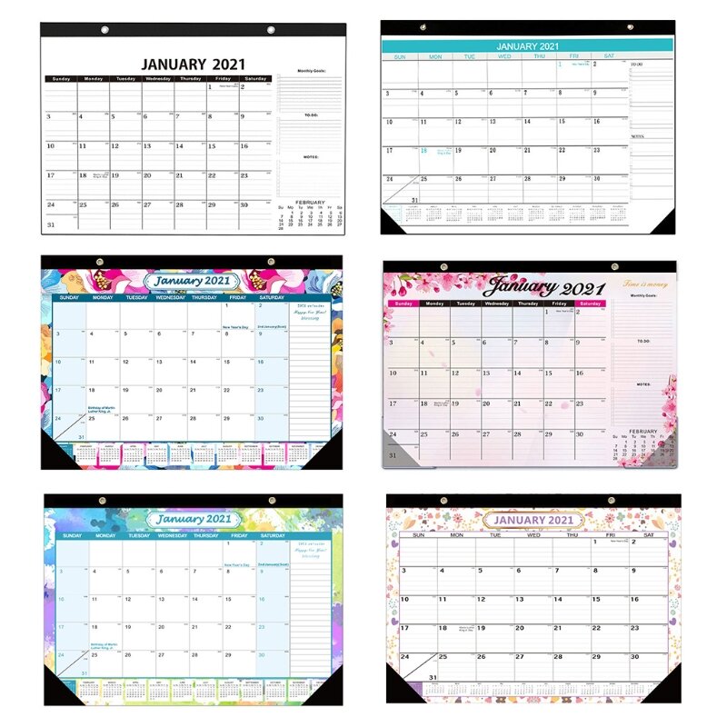 2021 parede pendurado calendário anual diário mensal agenda agenda anual organizador artigos de papelaria escola material de escritório