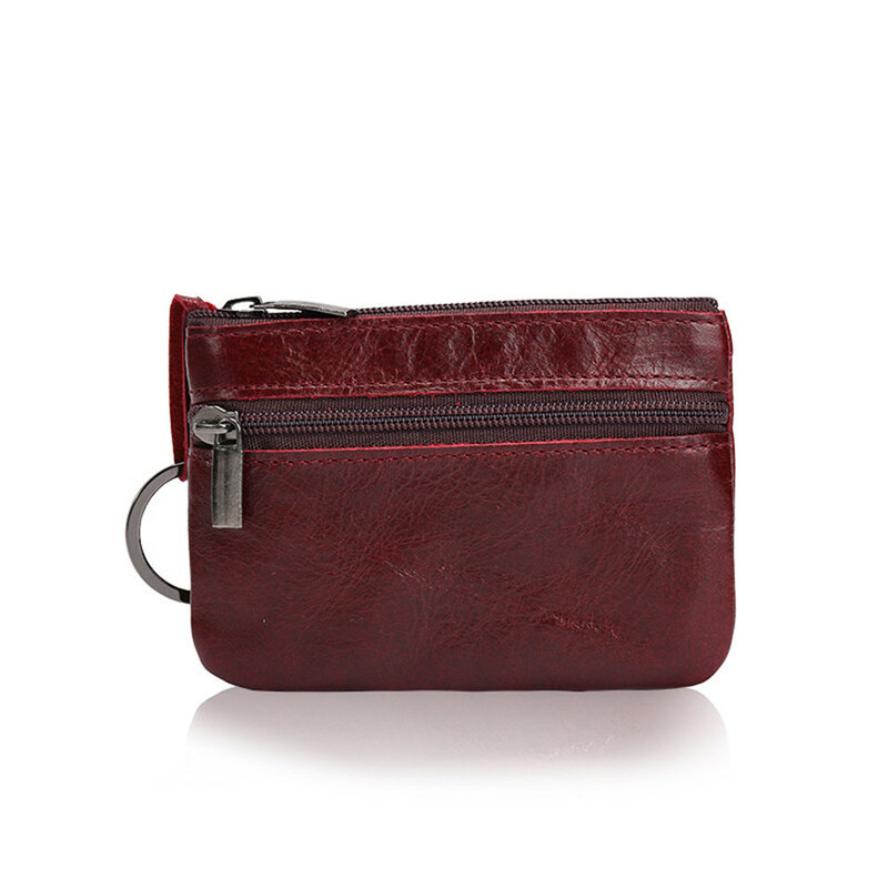 المرأة الصغيرة محفظة جلدية محفظة للعملة أكياس صغيرة المال جيب حامل بطاقة سستة قصيرة حقيبة صغيرة حقيبة مفاتيح الإناث بطاقة