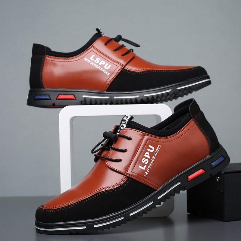 Zapatos informales de marca de alta calidad para hombre, calzado Formal de negocios, transpirable, tendencia de moda, color negro