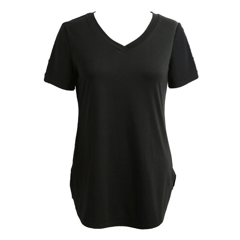 Camiseta plus size feminina, camiseta de verão 3xl 4xl 5xl plus size, túnica casual feminina, gola v, manga curta, tamanho grande