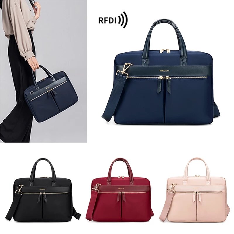 Модный женский портфель для ноутбука, деловой органайзер для документов, сумка на плечо для ноутбука 13,3, 15, 16 дюймов, деловая Офисная женская сумка