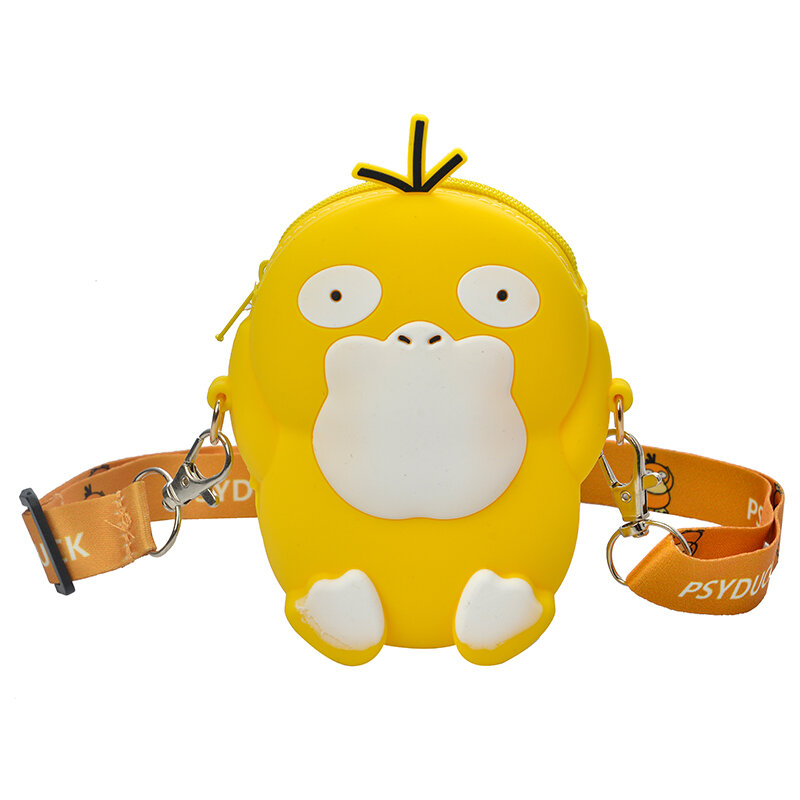 Pokemon Pikachu Cute Silicone Coin Purse Cartoon Kawaii Personality Fashion Anime Figure Shoulder Bag Toys For Children's Gifts