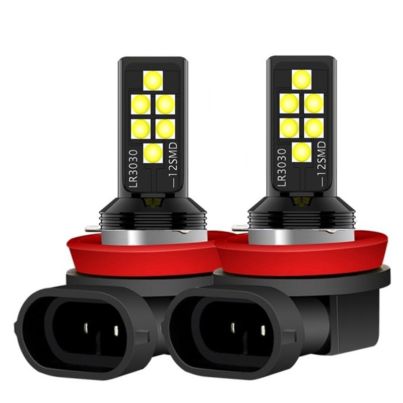 2 sztuk H1 H3 H7 H8 H9 H11 9005 HB3 9006 HB4 881 880 H27W LED anty samochodowa lampa przeciwmgielna światło drogowe Auto przednie Foglamps żarówki biały żółty