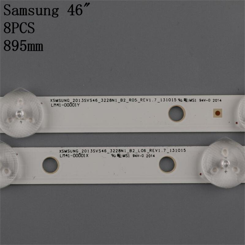 8pcs Lâmpada LED Backlight BN96-28769A BN96-28768A para Samsung 2013SV46 3228N1 B2 R05 REV1.7 131015 UN46EH5000 UE46H6203