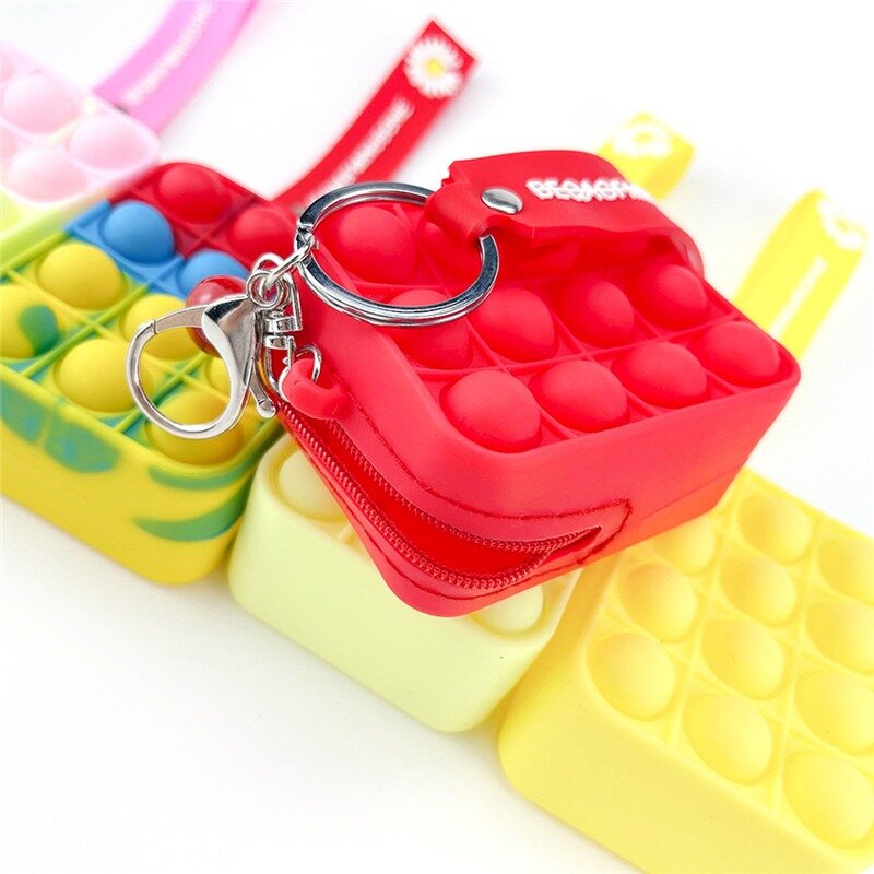 Fidget reliver estresse brinquedo arco-íris empurrar bolha anti-stress brinquedos adultos crianças presente anti-stress autismo sensorial brinquedos