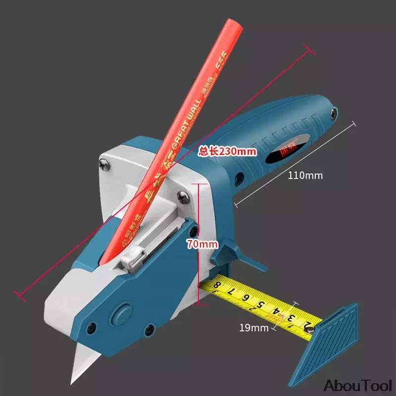 Placa de gipsita cortador scriber gesso placa edger drywall automática corte artefato cortador ferramenta escala casa ferramentas manuais para trabalhar madeira