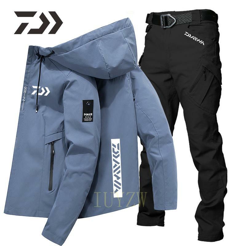 Daiwa-traje de pesca transpirable para hombre, ropa de pesca deportiva al aire libre, informal con capucha, otoño