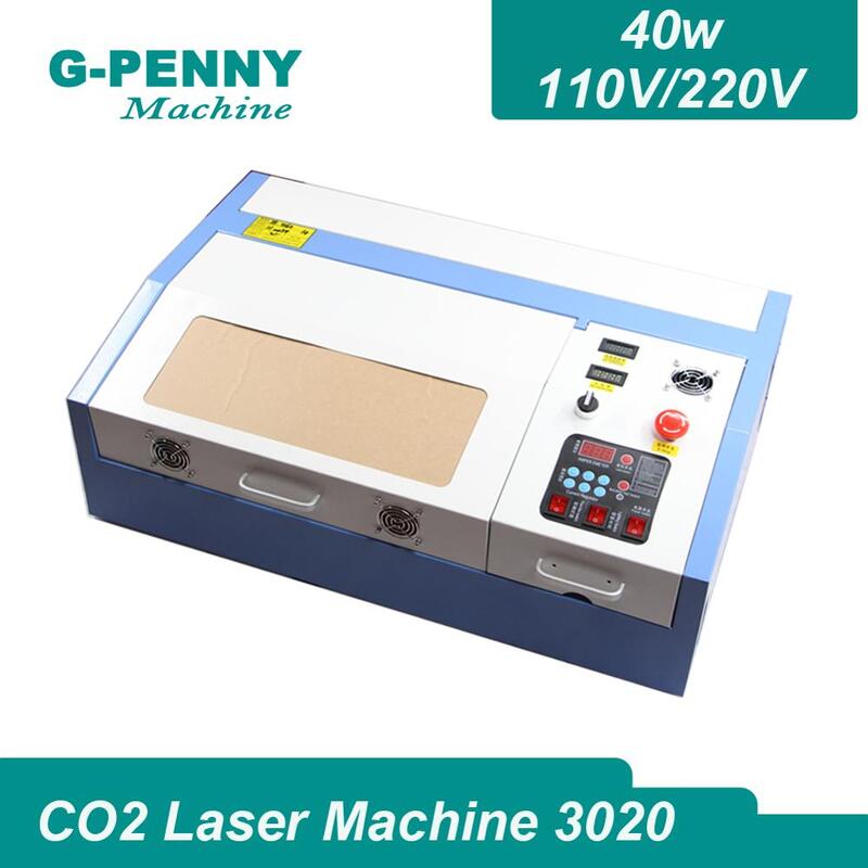 CNC CO2 40W Chữ Khắc Laser Máy 110V 220V 40W 3020 Khắc kích thước Laser Khắc làm việc cho gỗ cỏ Gỗ dán PVC