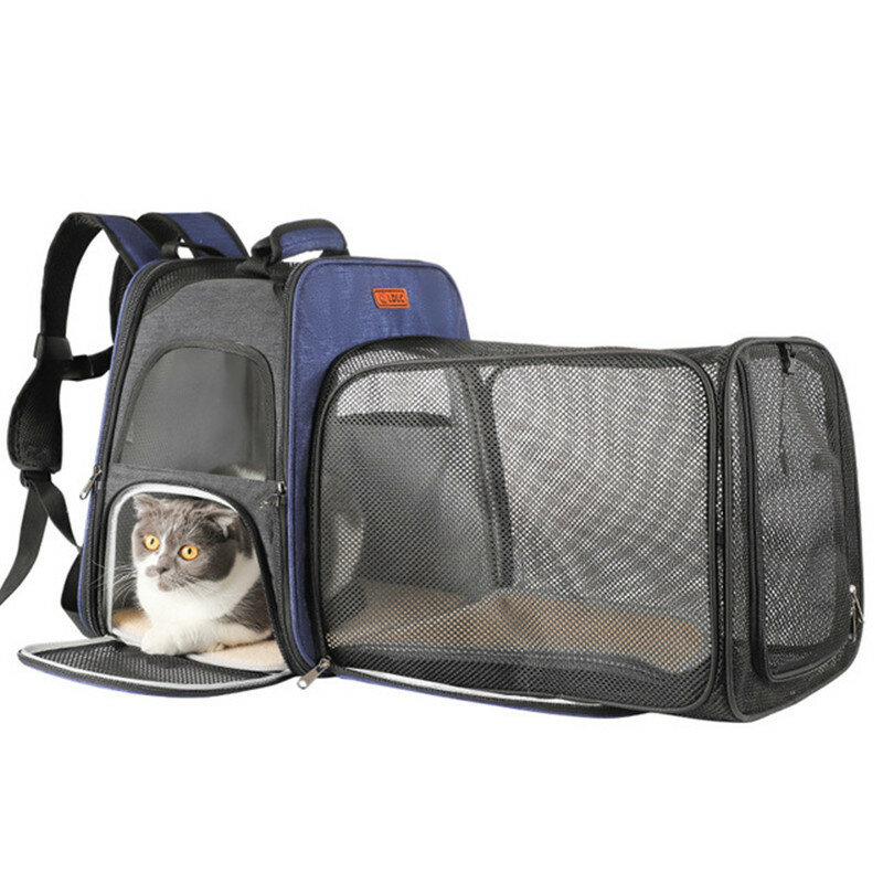 Сумка для домашних животных, новинка, вместительная сумка, рюкзак для домашних животных из ткани Оксфорд, портативная тележка для домашних ...