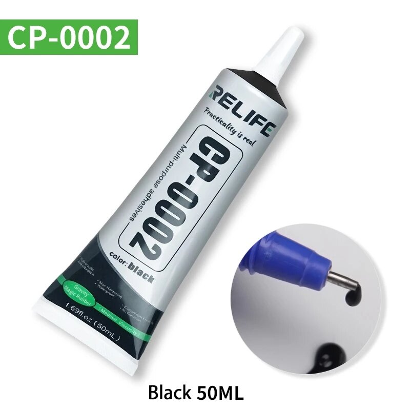 Relife 50ミリリットルCP-0001透明粘着剤CP-0002黒のり携帯電話lcdスクリーンガラス接着剤