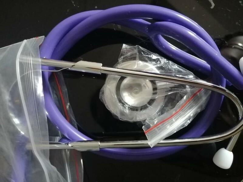 Único estetoscópio encabeçado profissional cardiologia clínica estetoscópio auscultation médico dispositivo para médico enfermeira