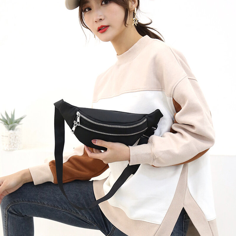 Multifuncional saco da cintura coreano fashio bolsa de esportes ao ar livre celular fanny pacote grande capacidade saco crossbody