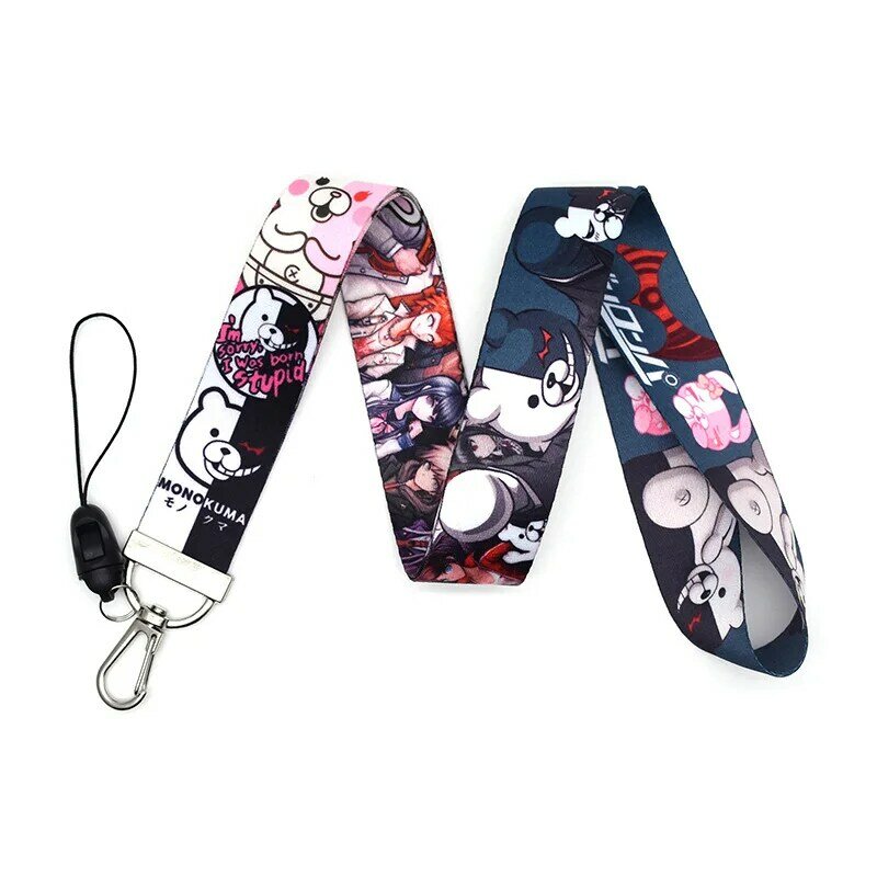 Danganronpa Cosplay Accessories Prop Chain Key Rings Cell Phone Neck Strap ID Lanyards