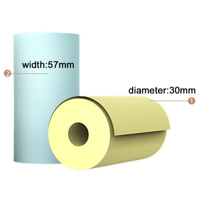 6 rollen Thermische Druck Papier Selbst-adhesive Aufkleber Für PeriPage Tasche Drucker Und PAPERANG P1/P2 Mini Drucker 57*30mm