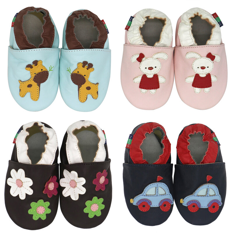 Carozoo New Sheepskin Leather Soft Sole Baby Shoes Toddler Slippers Up To 4 Years Newborn