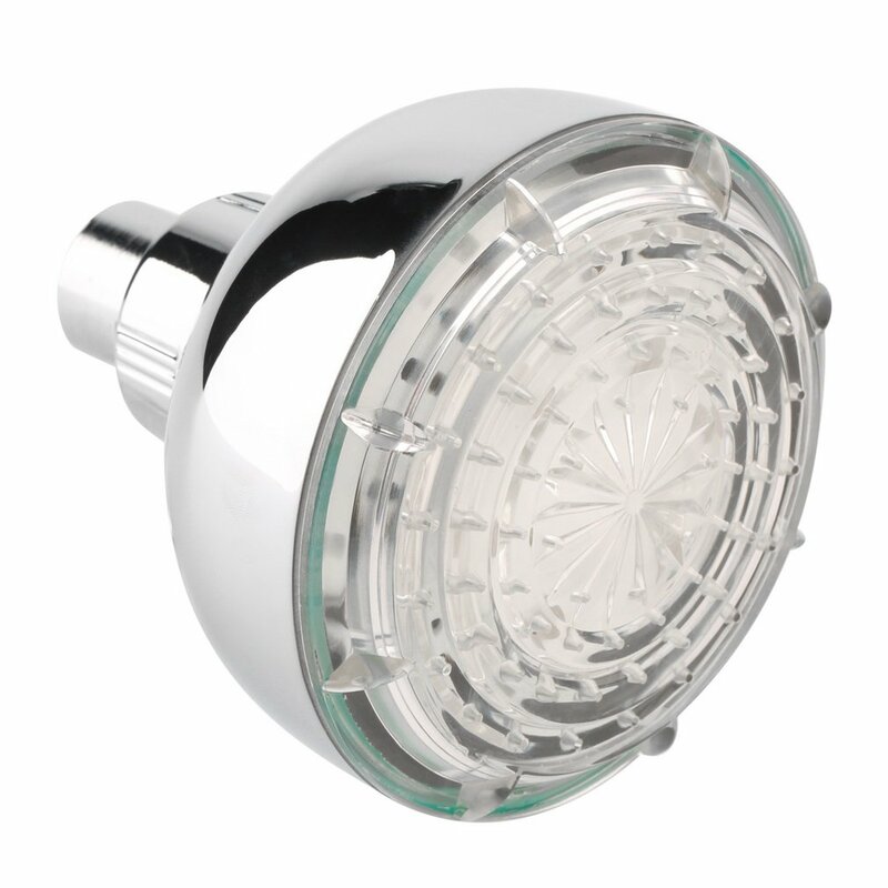 Cabezales de ducha con luz LED, cabezal de ducha portátil con cambio de 7 colores, rociador de baño sobre la cabeza, rociador LED