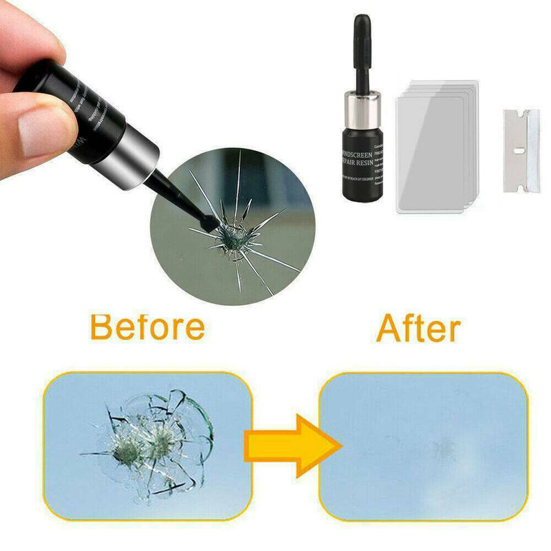 Automotive Glas Nano Reparatie Vloeistof Nieuwe Upgrade Auto Vensterglas Crack Chip Reparatie Tool Kit Crack Nano-Reparatie Vloeistof auto Universele