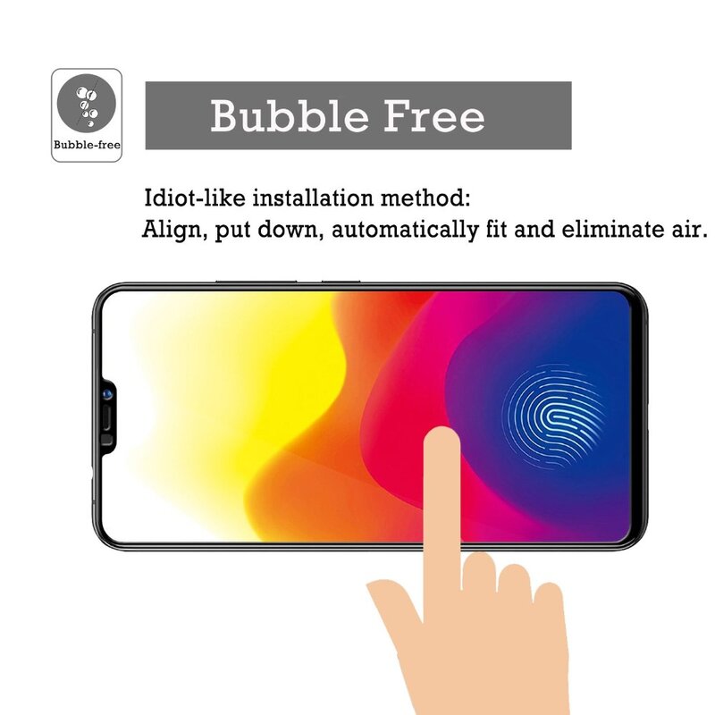 Protetor de vidro para smartphone 9999d, proteção completa coidor tempared para vivo x2 x3 x4 x5 x6 x7 plus scraen v2 x2 x3 x4 x5