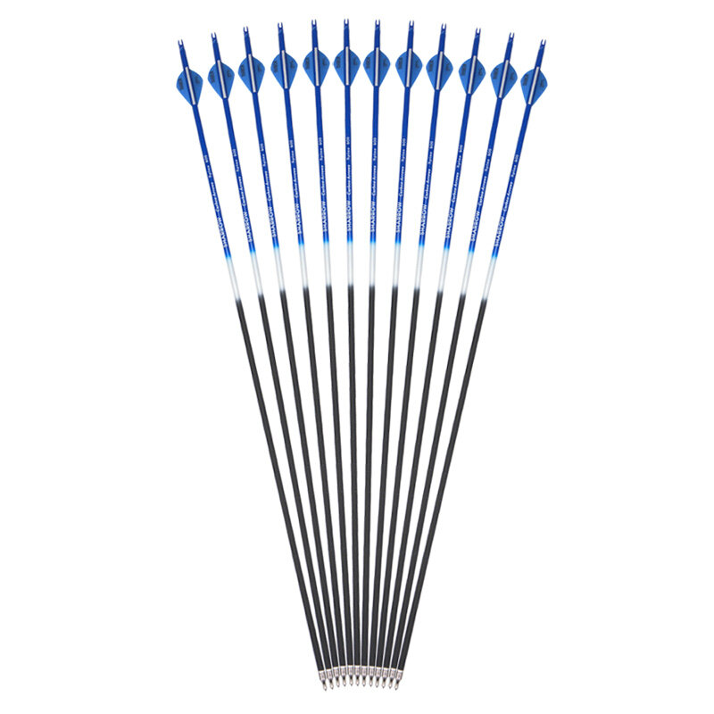 SHARROW-flecha Espinal de carbono multicolor de 2 pulgadas, pluma de goma con forma de gota, cabeza desmontable, Flecha de tiro de alta precisión, 500