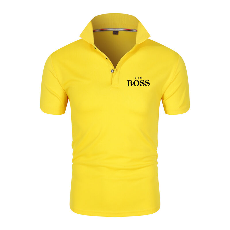 2021新はいboss夏メンズポロシャツ夏半袖男性の通気性半袖シャツカジュアルファッションポロシャツトップ
