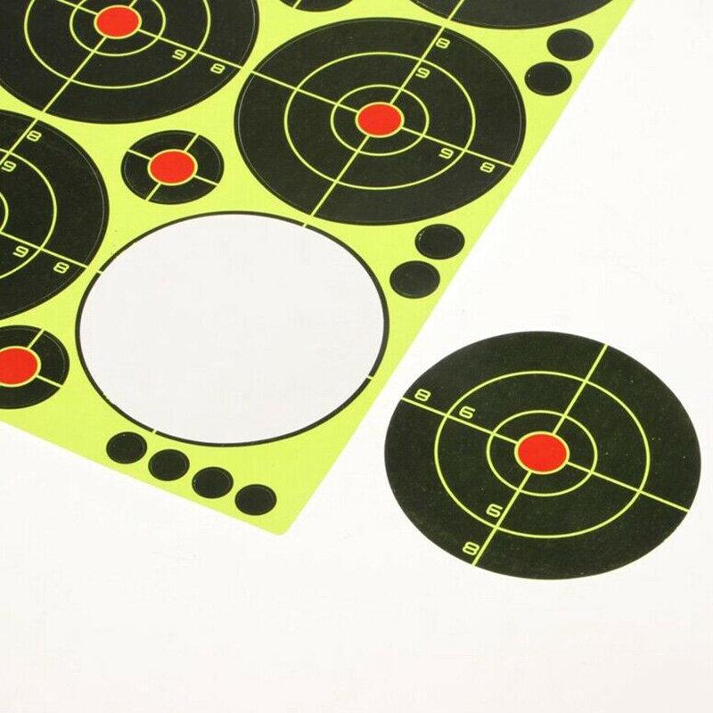 90 Buah Kertas Target Pelatihan Berburu 3 Inci Stiker Fluoresensi Kertas Target Tembak 9 Target Kertas Target Dalam Ruangan