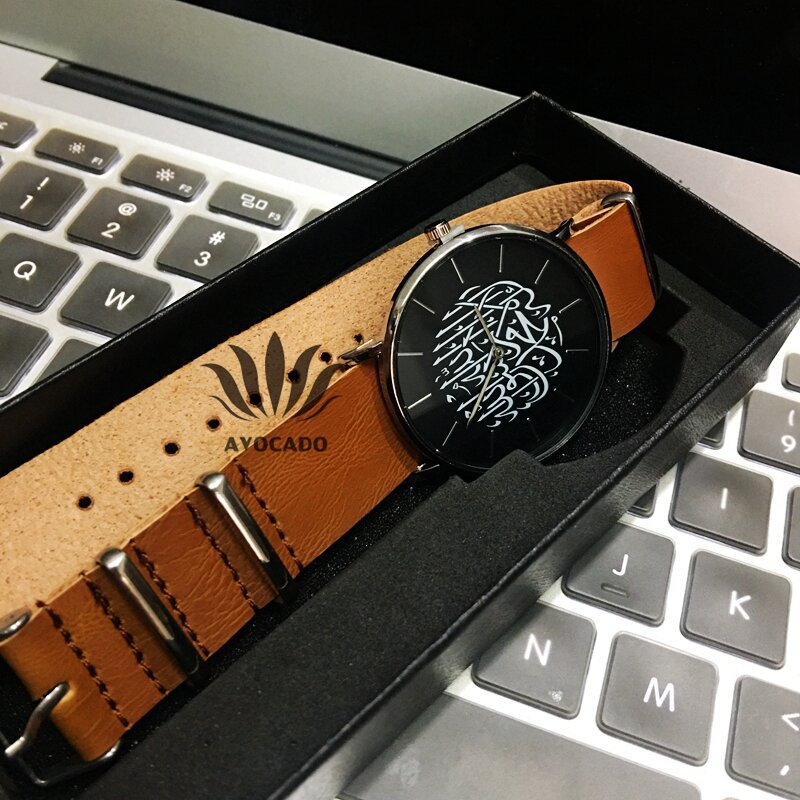 2020 nowy arabski zegarek moda codzienna męska zegarki kwarcowe zegarki na rękę długi pasek czarny brązowy