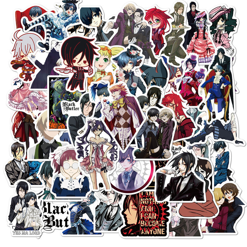 10//50Pcs Black Butler Sticker Pack Voor Kinderen Gift Cartoon Anime Stickers Om Briefpapier Laptop Koffer Gitaar Koelkast decals