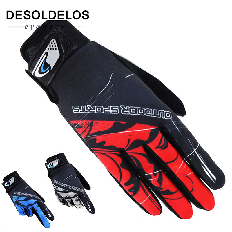 DesolDelos-قفازات واقية كاملة الأصابع مع شاشة تعمل باللمس ، وقفازات واقية للرجال والنساء ، وقفازات قيادة بأحرف مطبوعة
