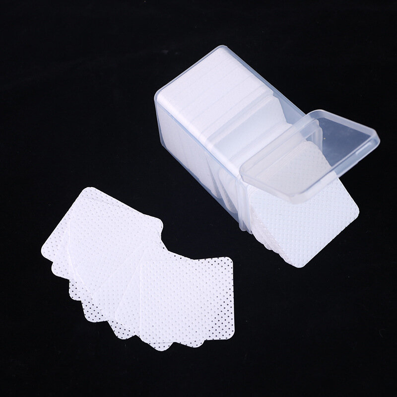 200 Stks/doos Wimper Lijm Remover Cleaning Pads Veeg Pluisvrije Papier Katoenen Doekjes Patches Make-Up Cosmetische Cleaning Tools
