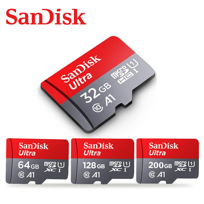 Sandisk Ultra Micro Sd U1 32Gb 64Gb 128Gb 256Gb 16Gb 400Gb Sd/Tf a1 Klasse 10 Flash Card Microsd Geheugenkaart Voor Telefoon