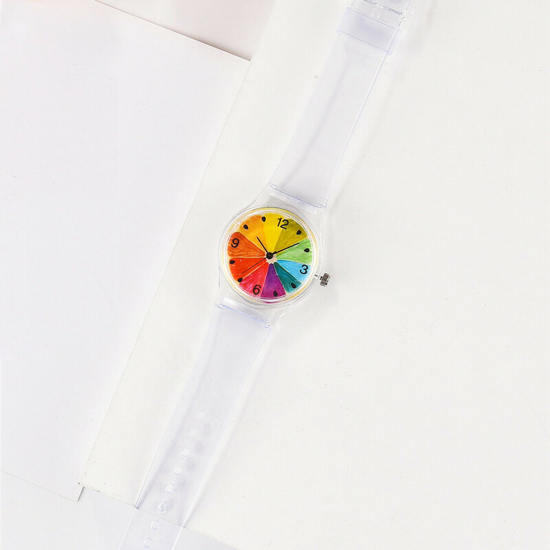 Kreative Obst Muster Uhr Sieben Farbe Silikon Student Sport Elektronische Uhr Sport Elektronische Uhren Wählen Geschenk für kind Q