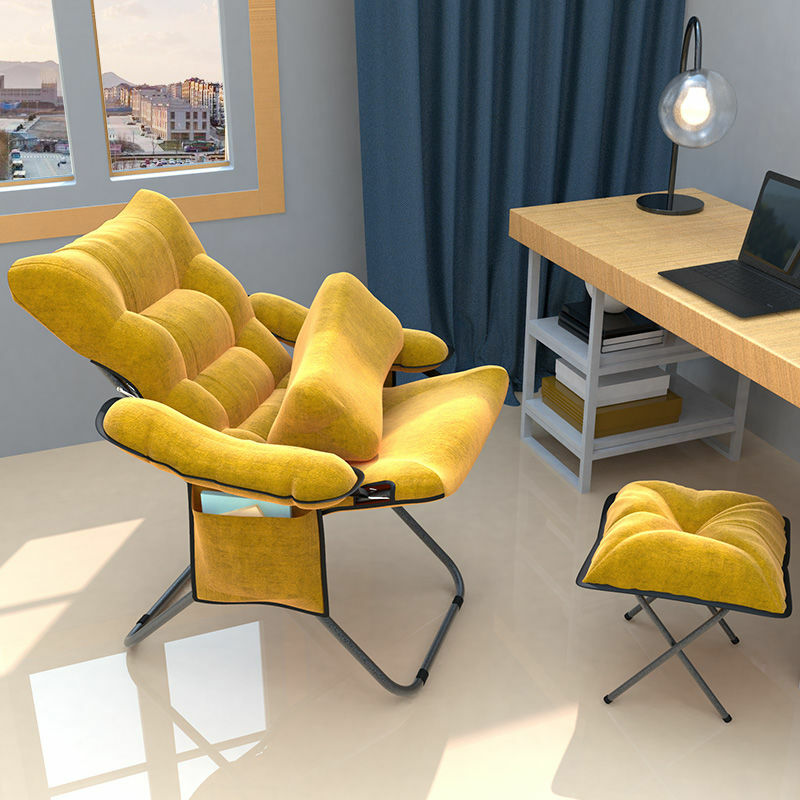 Sólido dobrável portátil cor pura almofada macio confortável cadeira de escritório assento almofadas reclináveis cadeira almofada longa