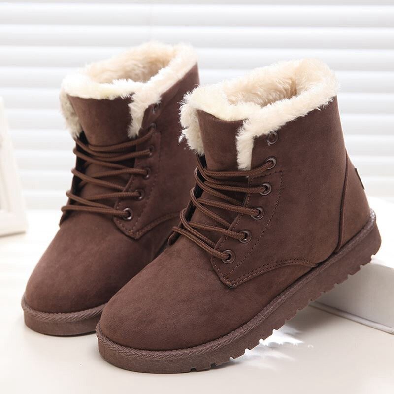 Lakeshi boot 2021 moda feminina botas de neve sapatos mujer botas de inverno botas de pele quente tornozelo para mulher sapatos de inverno