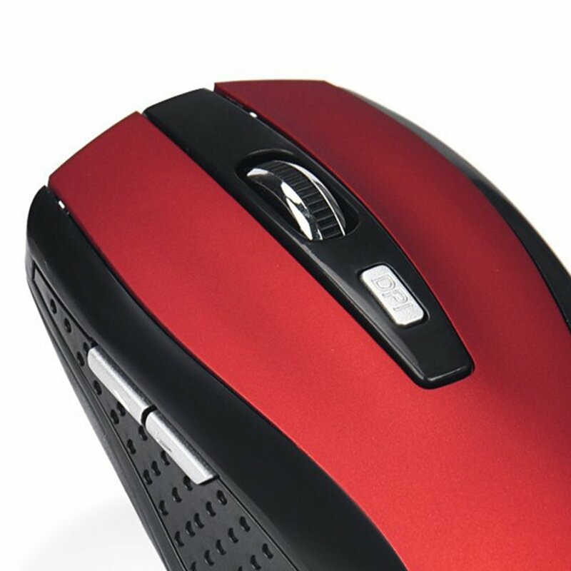 Mouse Optik Nirkabel 2.4GHZ 1600DPI 6 Kunci untuk Penggunaan Permainan Kantor Santai