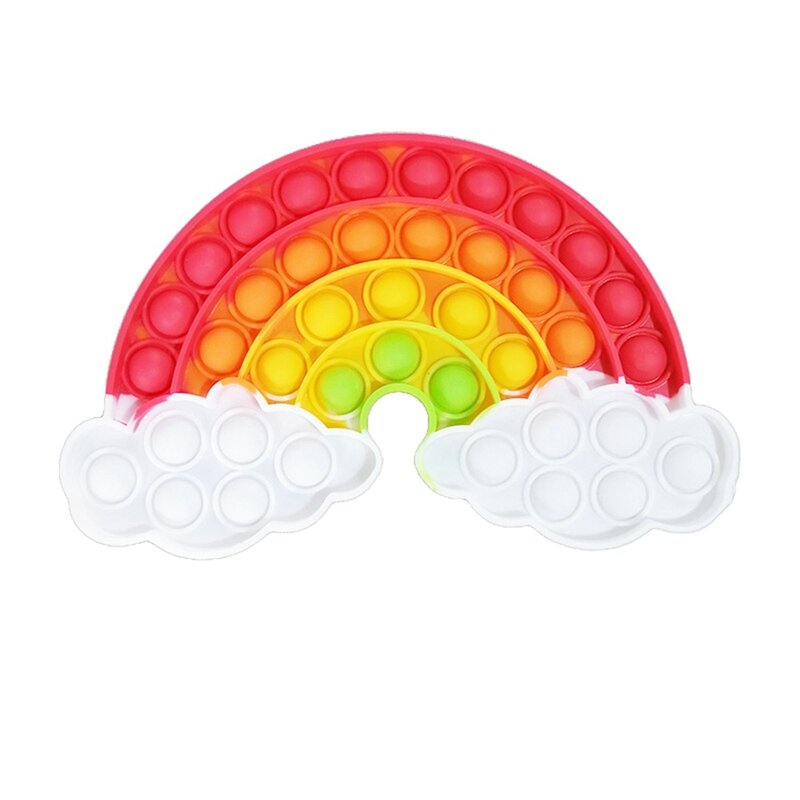 Push Bubble Zintuiglijke Fidget Speelgoed Regenboog Squishy Figet Stress Reliever Speelgoed Volwassen Kind Grappige Anti Stress Reliver Kids Antistress