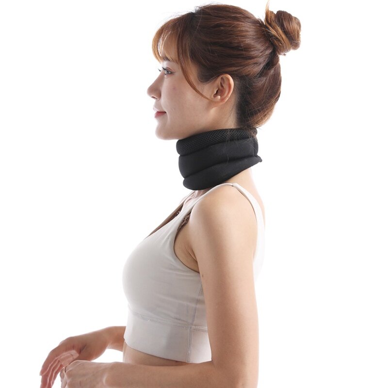 Cinta de pescoço para mulheres, cinta de cabeça baixa respirável de escritório, suporte de pescoço fixo, protetores de esportes ao ar livre