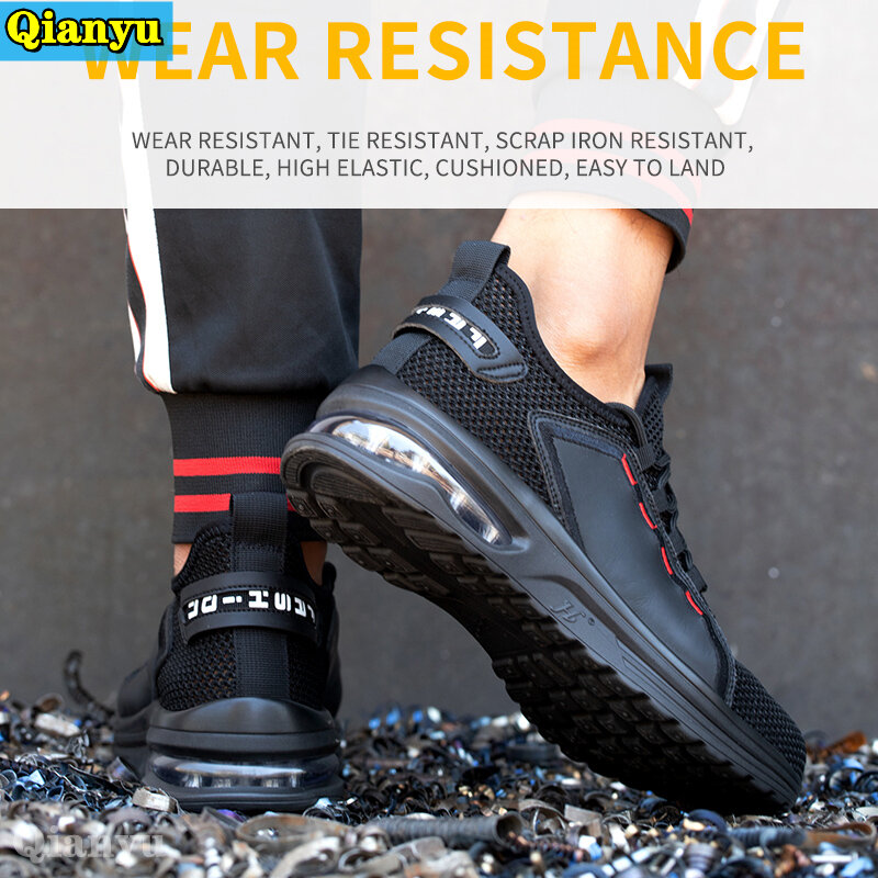 2021 Sneakers  Male Shoes Adult Work Boots Steel ToeMen Safety BootsWork Safety Shoes Men Boots Fashion Work